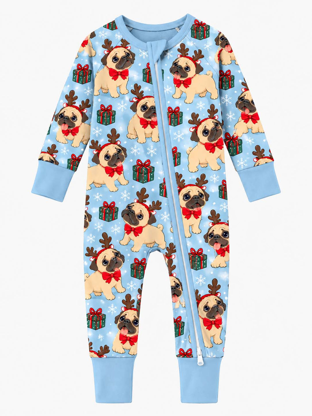 Reindeer Pug Christmas Bamboo Convertible Zippy
