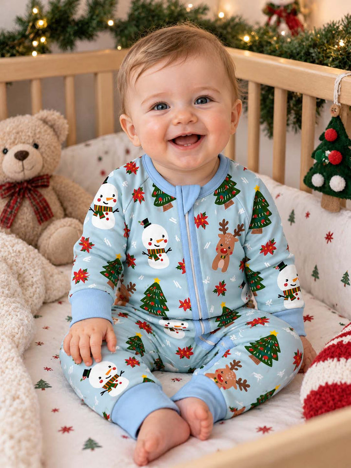 Reindeer Snowman Christmas Bamboo Convertible Zippy