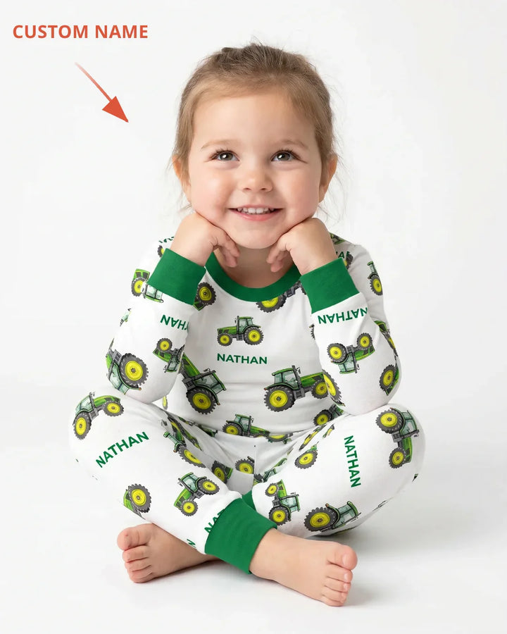 Zweiteiliges Langarm-Pyjama-Set mit Sommerfrüchten