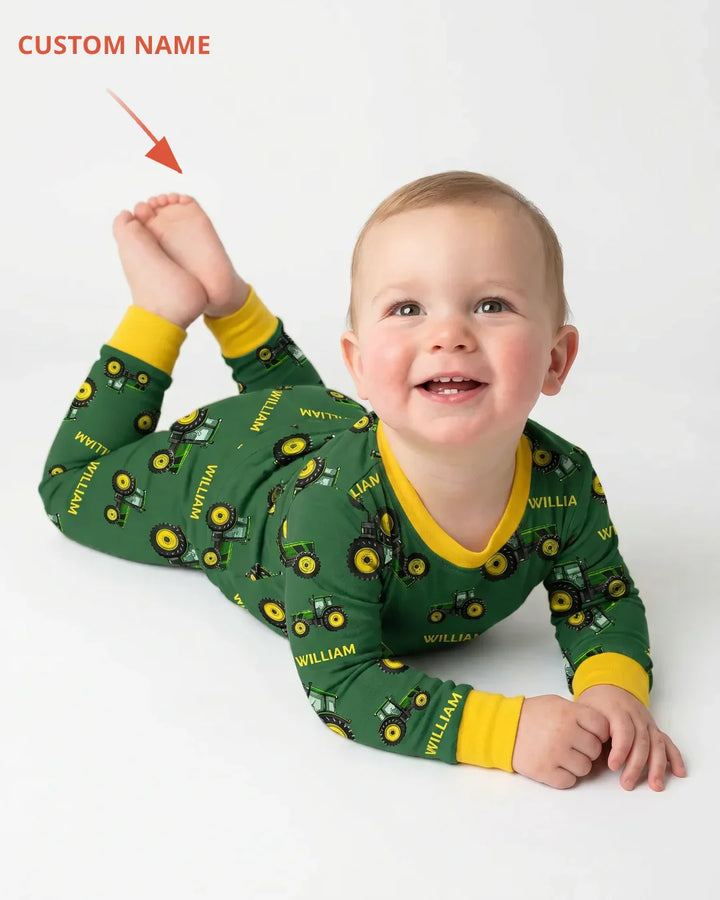 Zweiteiliges Langarm-Pyjama-Set mit Sommerfrüchten