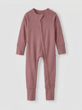Rosy Brown Bamboo Convertible Zippered Romper