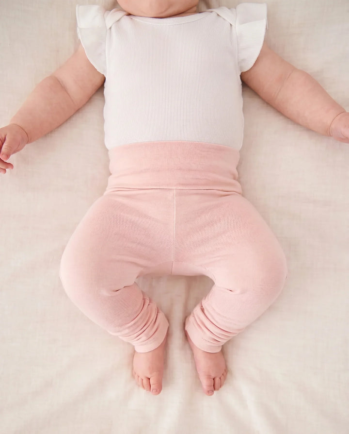 Solid Color Bamboo Fold Over Legging