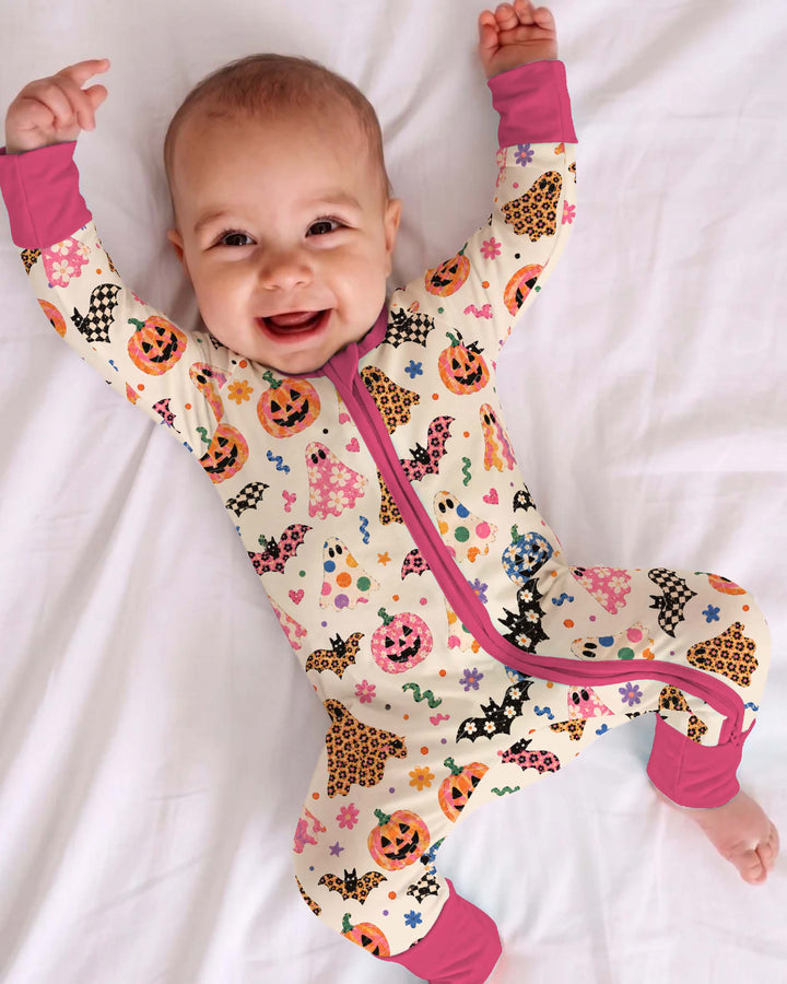 Retro Floral Halloween Bamboo Convertible Zippy