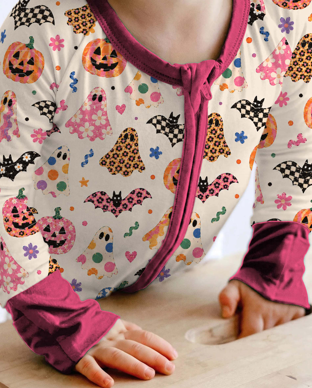 Retro Floral Halloween Bamboo Convertible Zippy