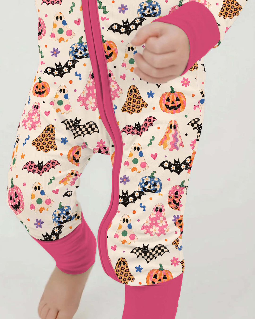 Retro Floral Halloween Bamboo Convertible Zippy
