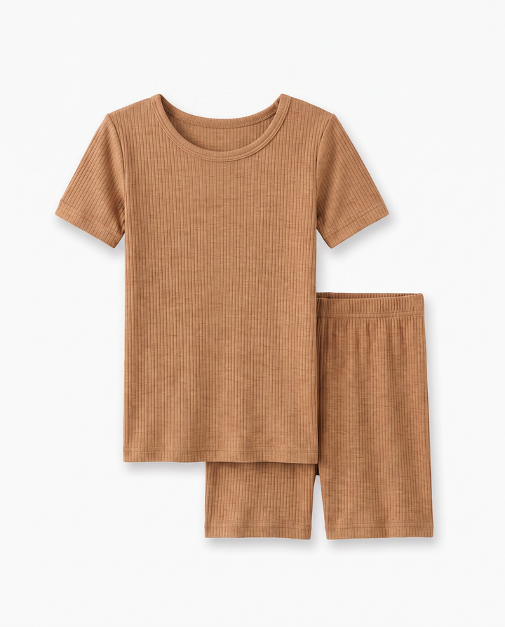 Zweiteiliges, kurzärmliges Pyjama-Set mit Marienkäfern