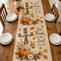 Rustic Gratitude Cross Quilt Table Runner