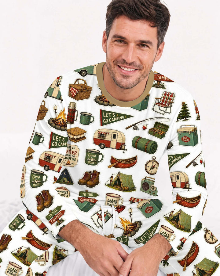 Rustic Happy Campers Bamboo Men's Pajama Set