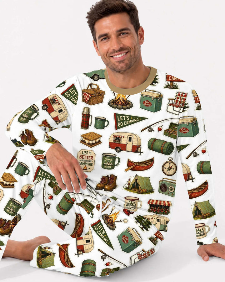 Rustic Happy Campers Bamboo Men's Pajama Set