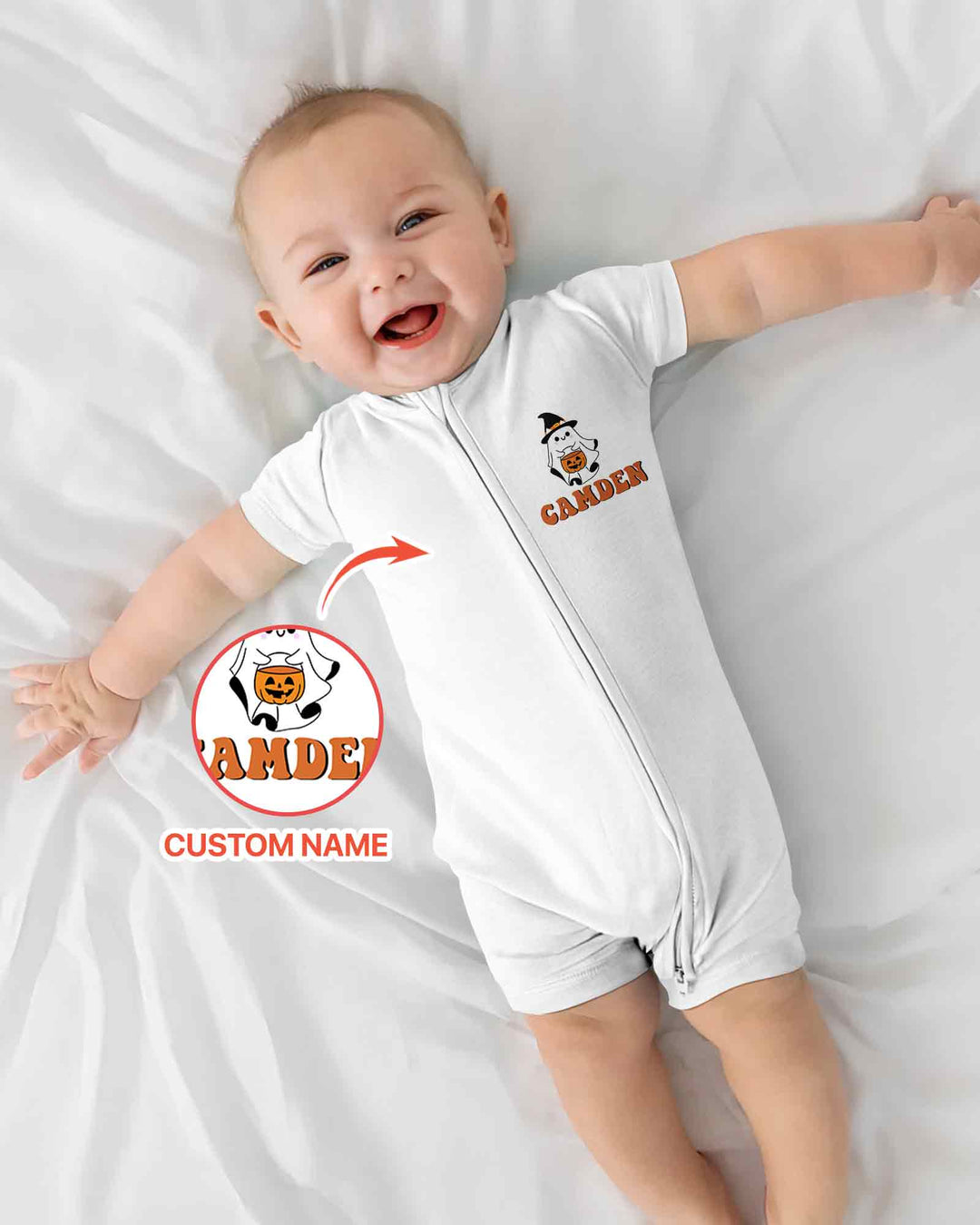 Personalized One Spooky Dude Halloween Birthday Bamboo Shorty Zippy
