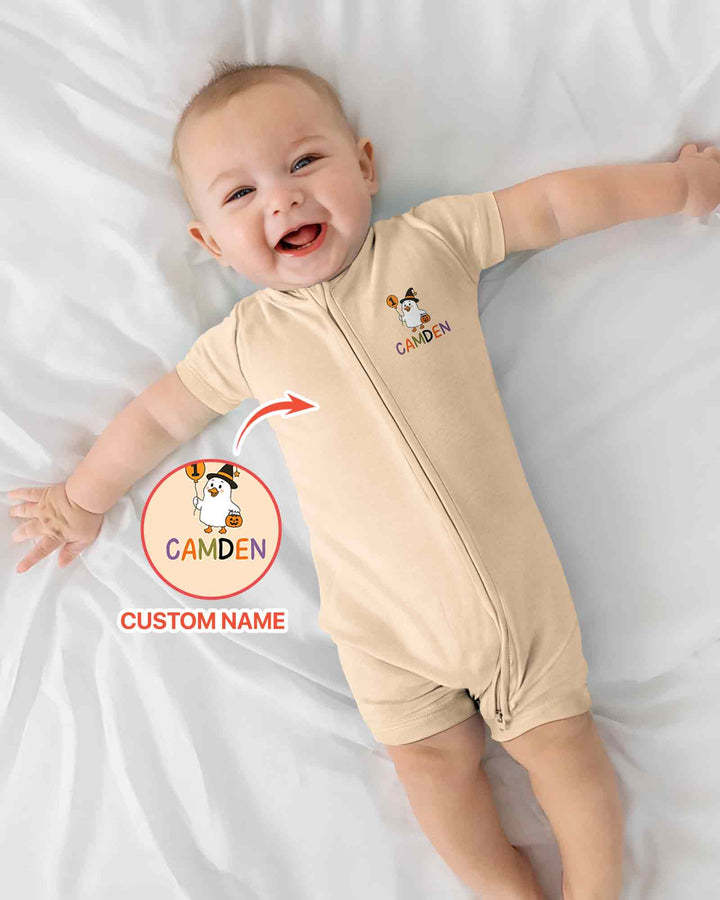 Personalized My First Halloween Bamboo Shorty Zippy