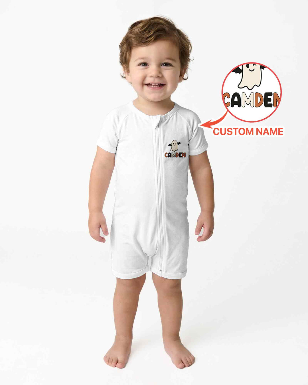 Personalized One Spooky Dude Bamboo Shorty Zippy