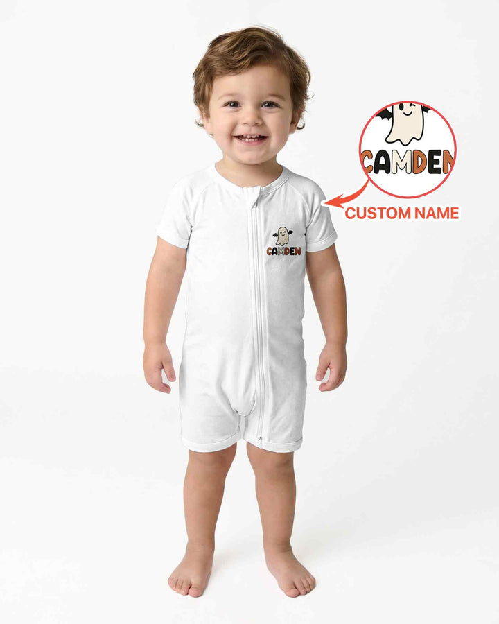 Personalized One Spooky Dude Bamboo Shorty Zippy