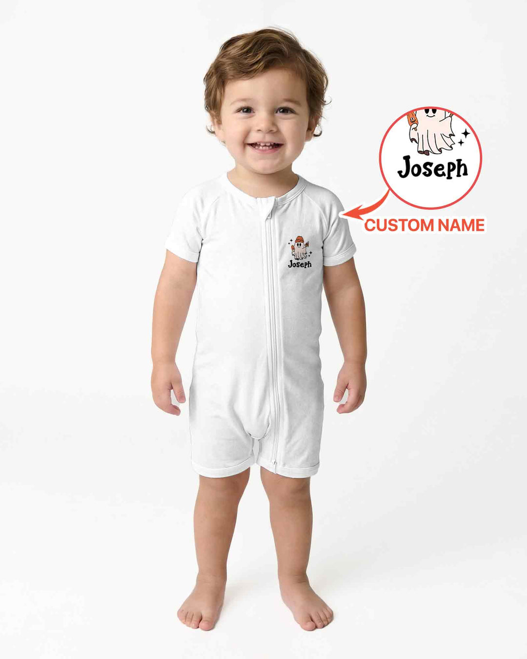 Personalized One Spooky Dude Pumpkin Bamboo Shorty Zippy