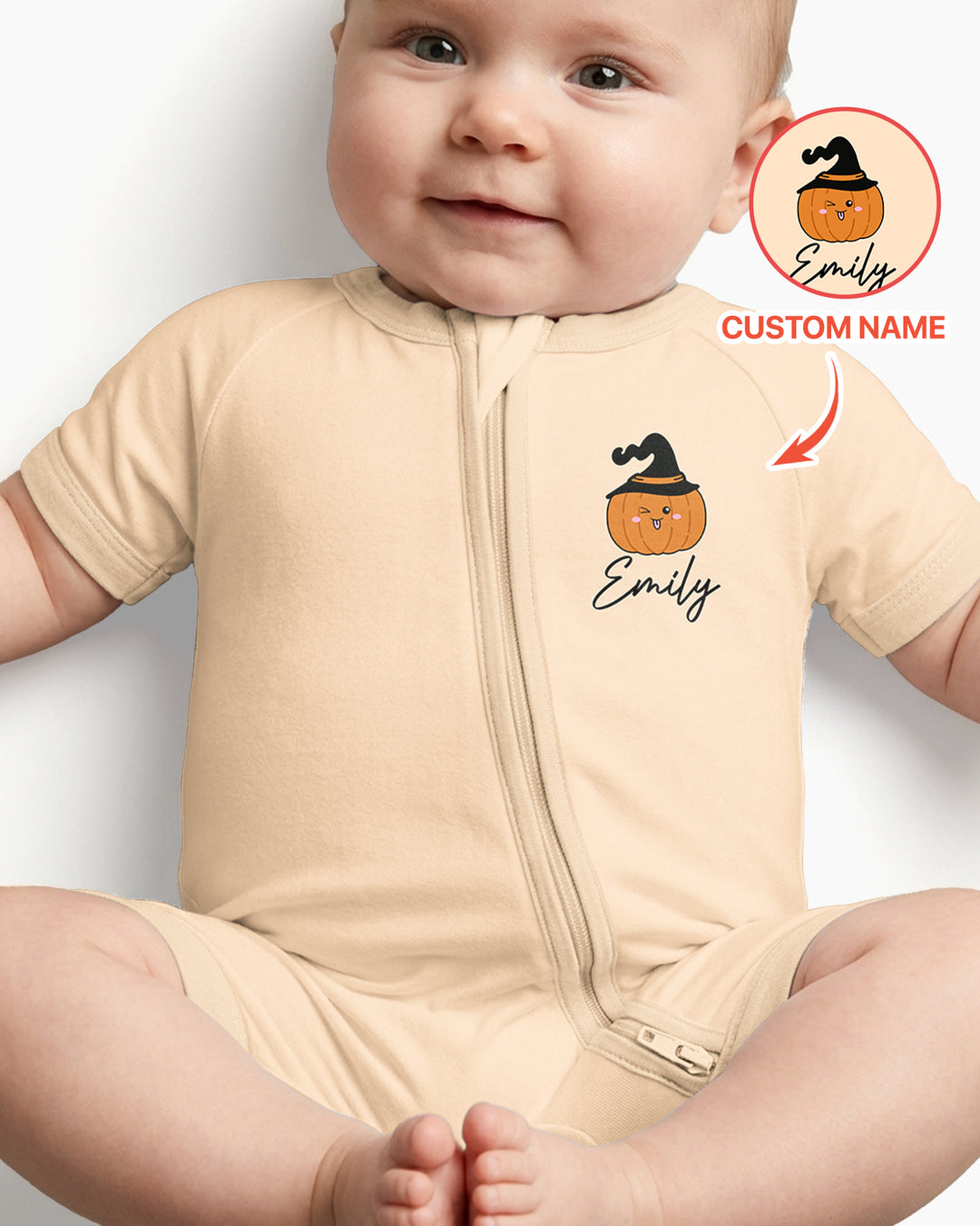 Personalized My First Halloween Ghost Bamboo Shorty Zippy