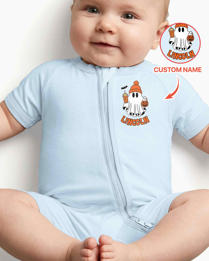 Personalized One Spooky Dude Halloween Baby Birthday Halloween Bamboo Shorty Zippy
