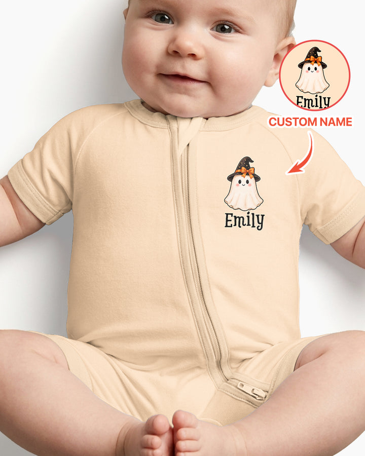 Personalized First Halloween Ghost Bamboo Shorty Zippy