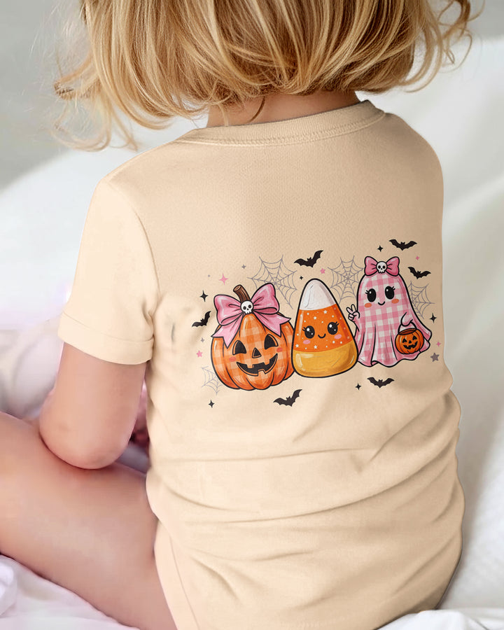 Personalized Spooky Baby Pink Halloween Bamboo Bodysuit