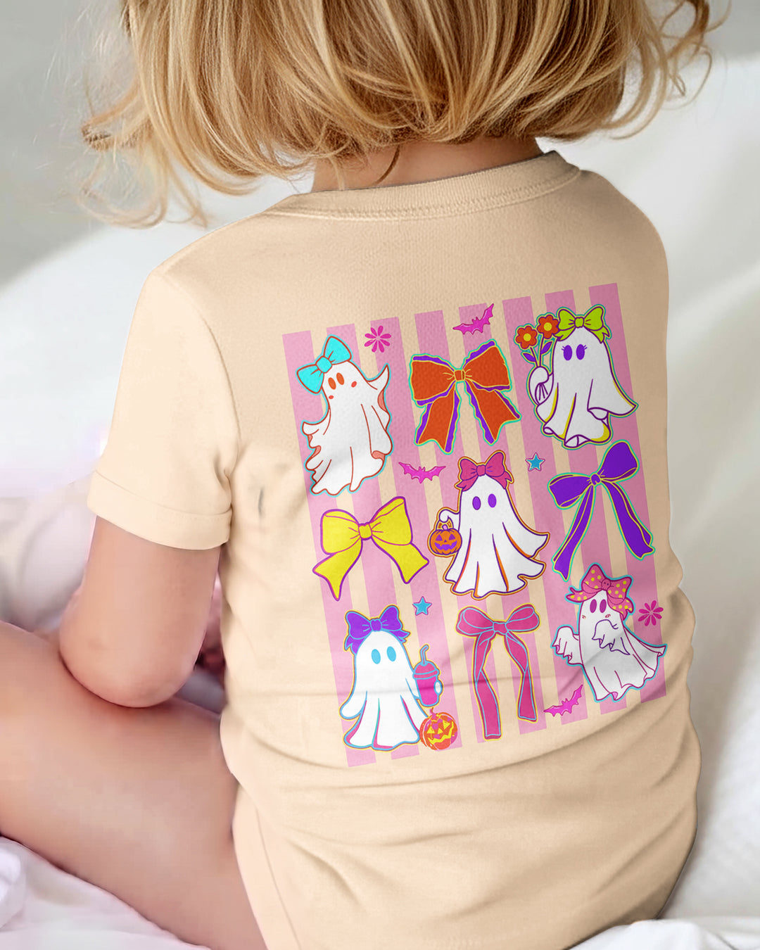Personalized Coquette Ghost Halloween Bamboo Bodysuit