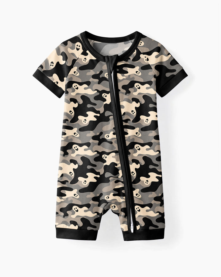 Camo Halloween Ghost Bamboo Shorty Zippy