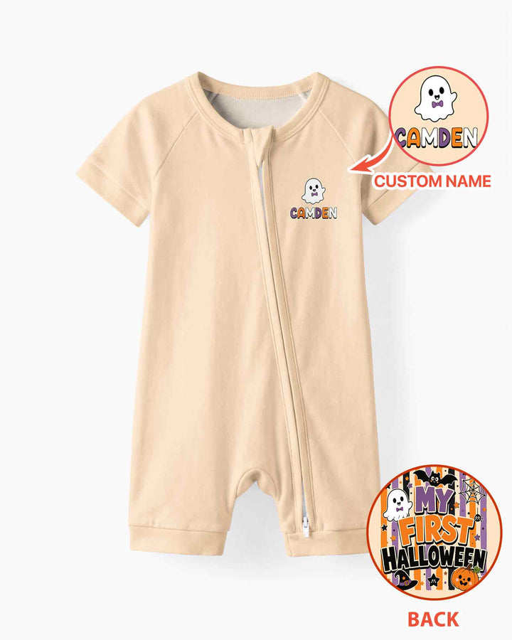 Personalized My First Halloween Bamboo Shorty Zippy