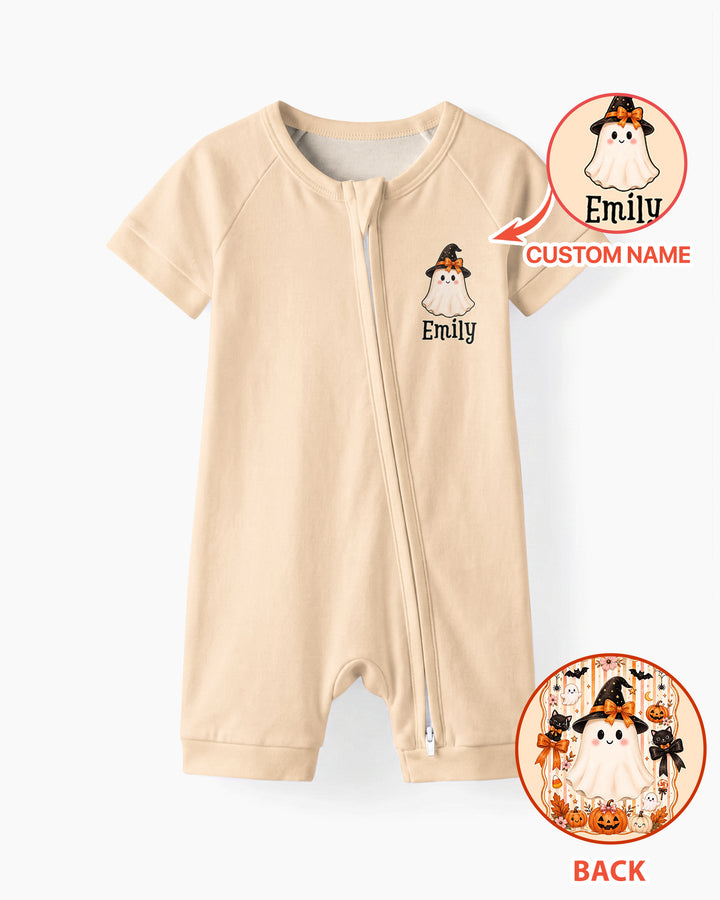 Personalized First Halloween Ghost Bamboo Shorty Zippy