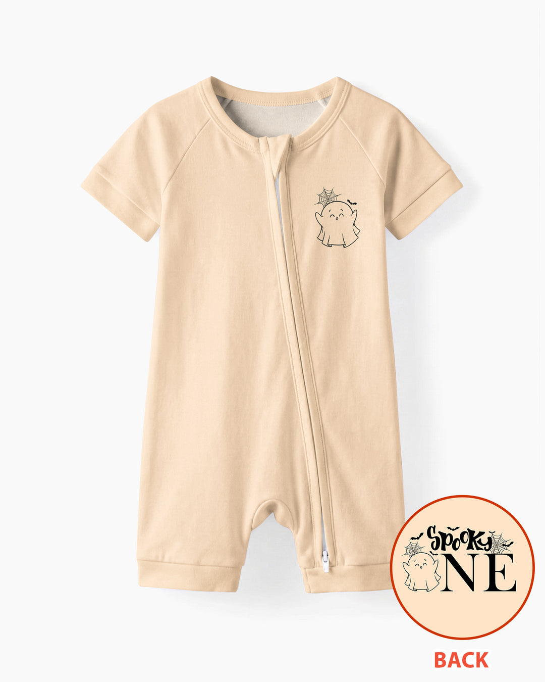 Spooky One Birthday First Birthday Halloween Bamboo Shorty Zippy