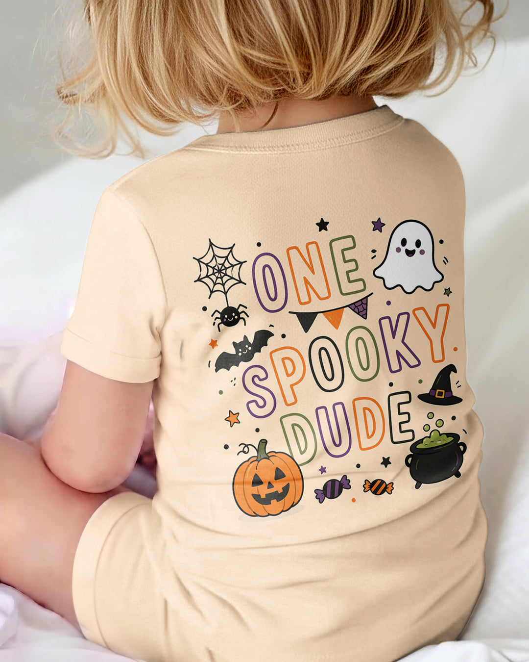 Custom Name Halloween 1st Birthday Bamboo Shorty Zippy