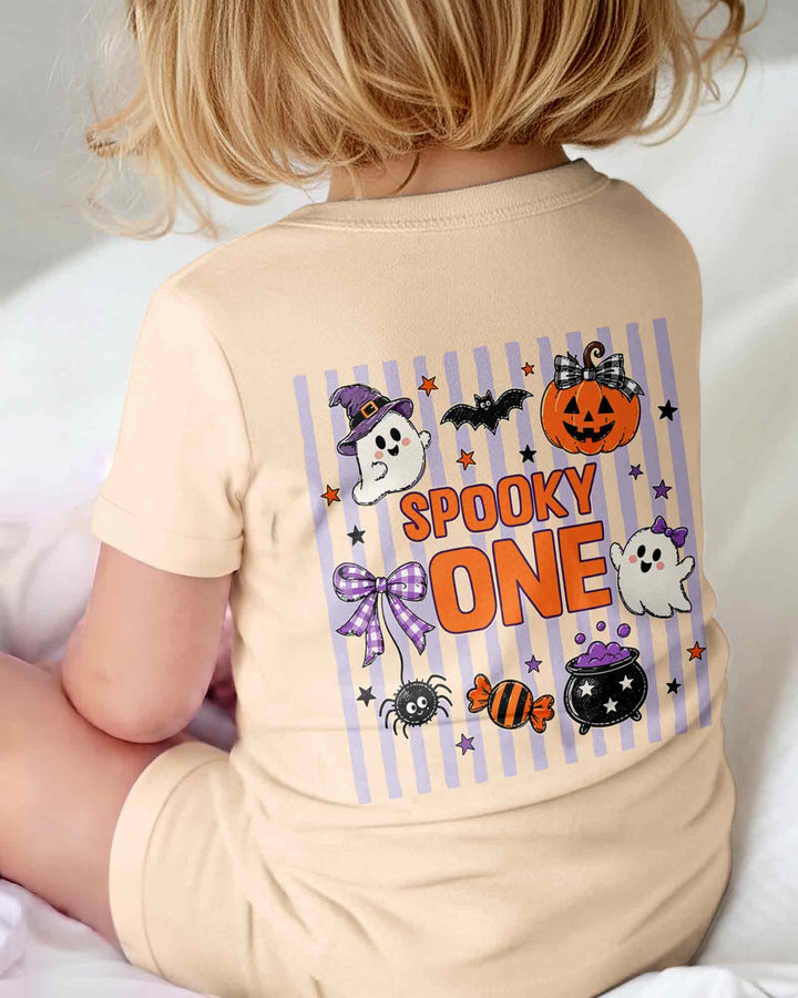 Personalized My First Halloween Baby Ghost Bamboo Shorty Zippy