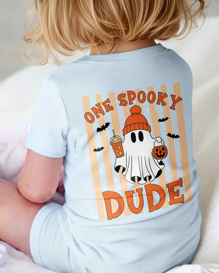 Personalized One Spooky Dude Halloween Baby Birthday Halloween Bamboo Shorty Zippy