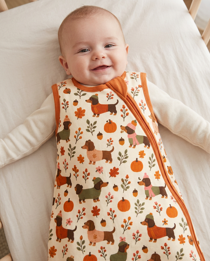 Pumpkin Patch Dachshund Bamboo Sleep Bag