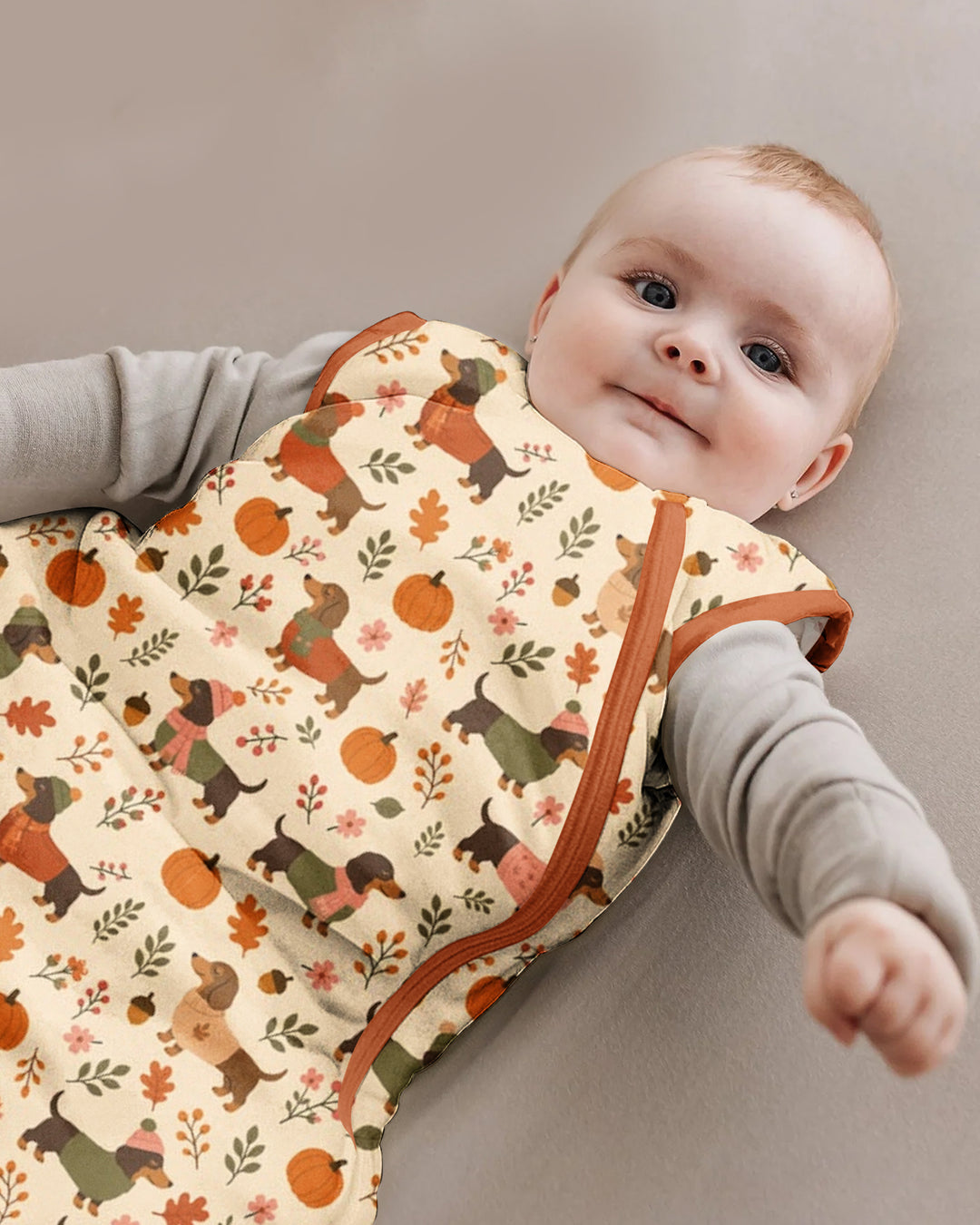 Pumpkin Patch Dachshund Bamboo Sleep Bag