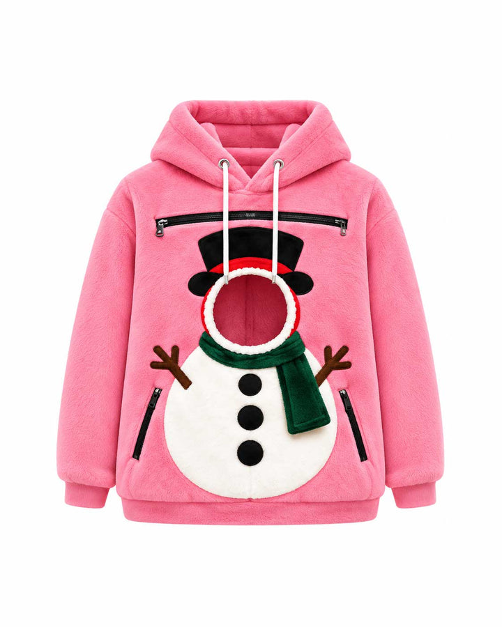 Snowman Animals Carrier Hoodie
