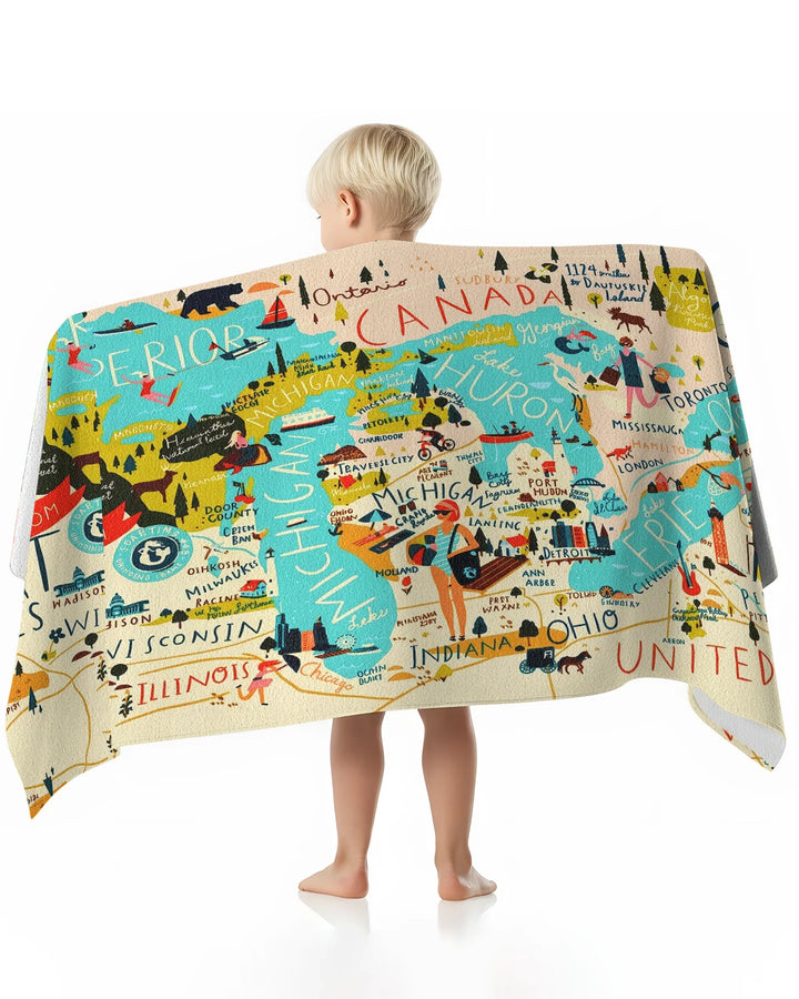 Great Lakes Bamboo Beach Towel