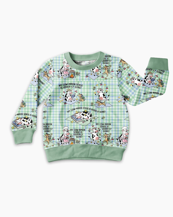 Common Sense Is Udderly Gone Bamboo Crewneck Sweatshirt
