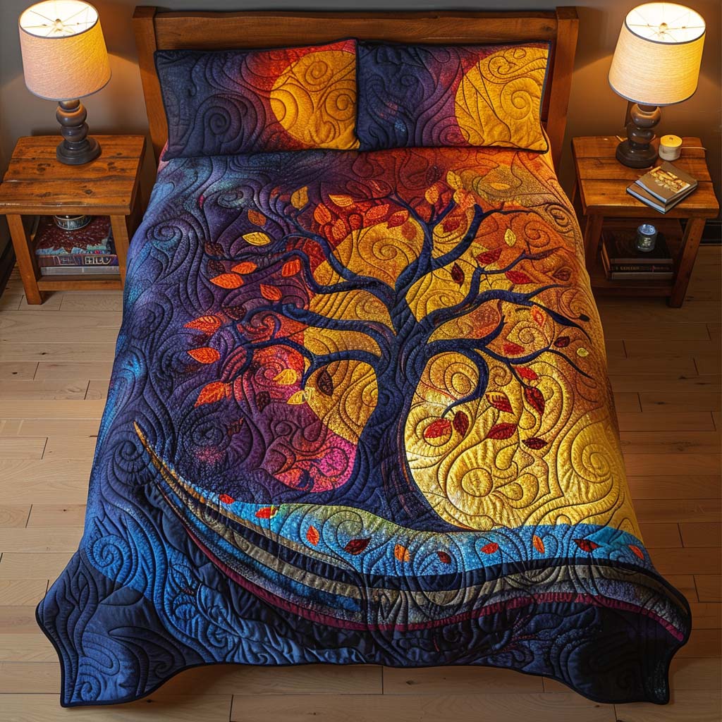 Sacred Root Harmony Bamboo Quilt Bedding Set