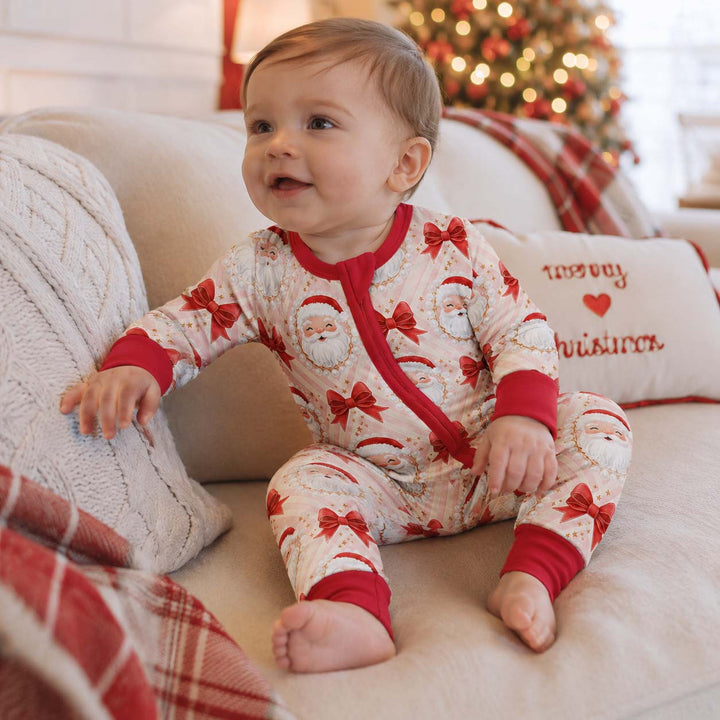 Santa Bows and Pearls Bamboo Convertible Zippy
