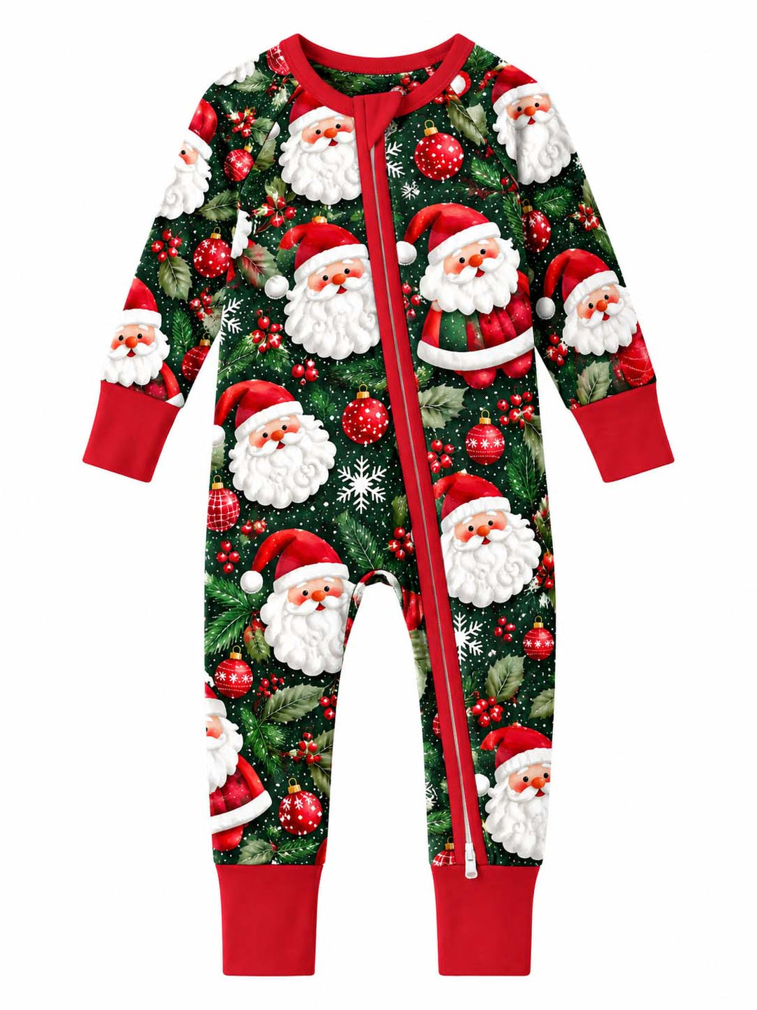 Santa Holly Christmas Bamboo Convertible Zippy