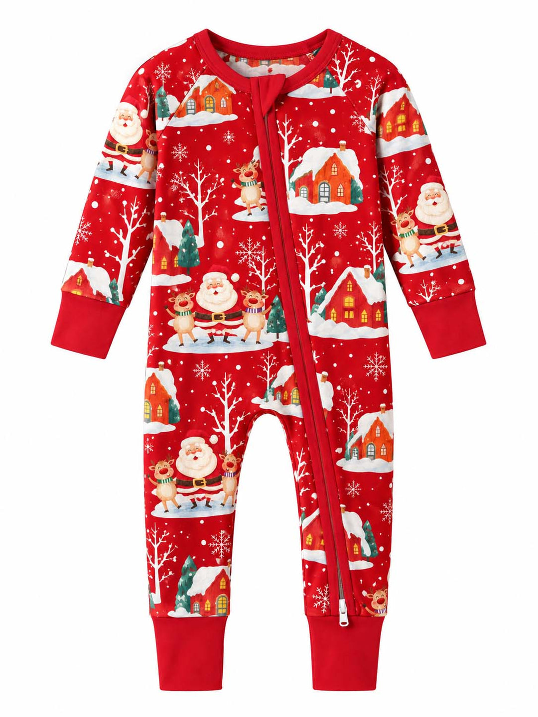 Santa Reindeer Winter Village Bamboo Convertible Zippy