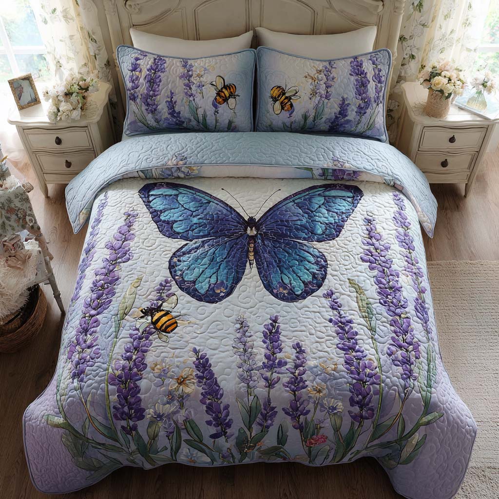 Serene Garden Beauty Bamboo Quilt Bedding Set
