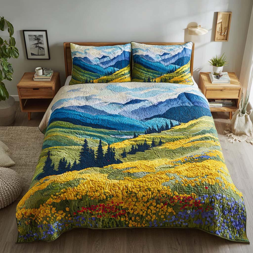 Serene Outdoor Escape Bamboo Quilt Bedding Set