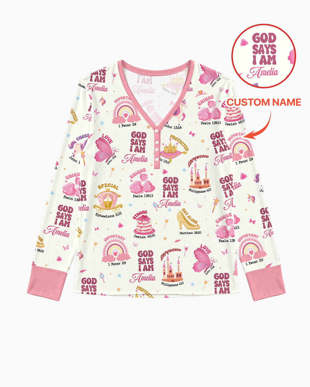 Gott sagt, ich bin Damen-Pyjama-Set