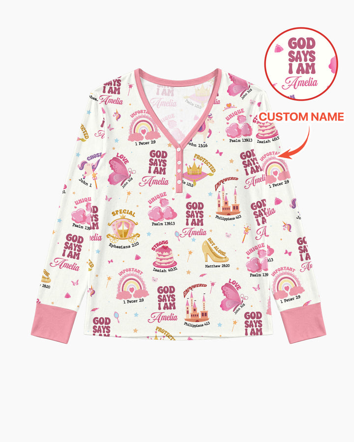 Gott sagt, ich bin Damen-Pyjama-Set