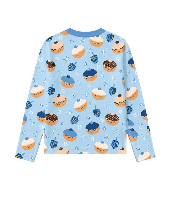 Hanukkah Donut Family Matching Bamboo Men's Pajama Set