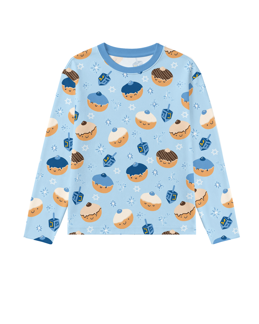 Hanukkah Donut Family Matching Bamboo Men's Pajama Set