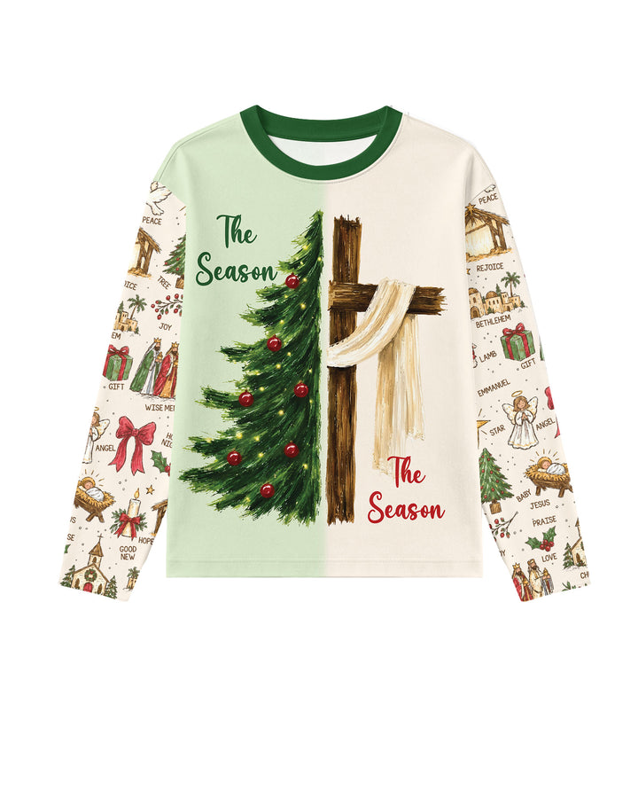 Jesus Is The Reason For The Season Family Matching Bamboo Men's Pajama Set
