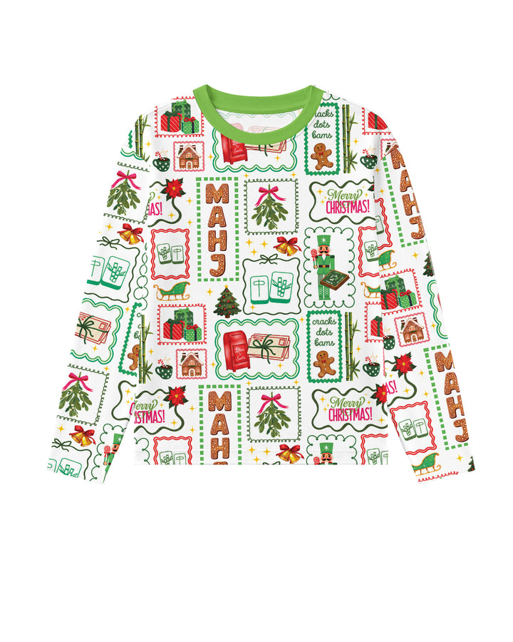 Preppy Christmas Mahjong Bamboo Men's Pajama Set
