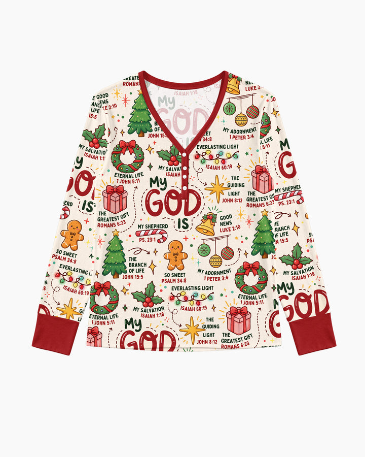 Christmas My God Is Bamboo Women Pajama Set