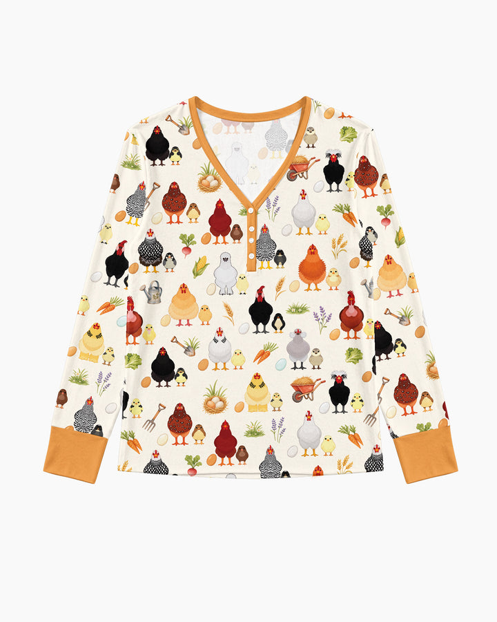Chicks & Eggs Bamboo Women Pajama Set