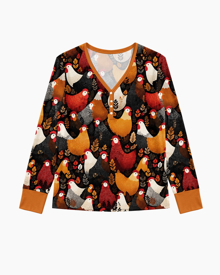 Chicken Coop Bamboo Women Pajama Set